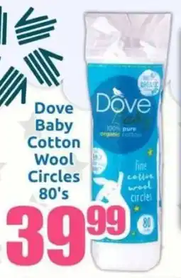 Three Star Cash and Carry Dove Baby Cotton Wool Circles offer