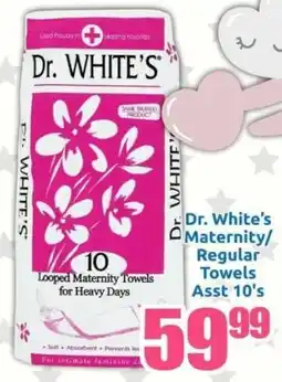 Three Star Cash and Carry Dr. White's Maternity/ Regular Towels Asst offer
