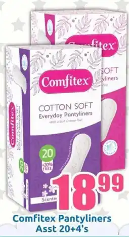 Three Star Cash and Carry Comfitex Pantyliners Asst offer