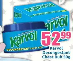 Three Star Cash and Carry Karvol Decongestant Chest Rub offer