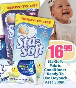 Three Star Cash and Carry Sta-Soft Fabric Conditioner Ready To Use Doypack Asst offer