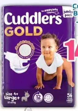 Three Star Cash and Carry Cuddlers Gold Baby Nappies Jumbo Pack offer