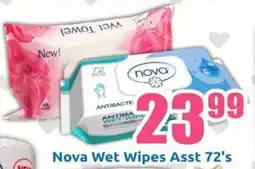 Three Star Cash and Carry Nova Wet Wipes Asst offer