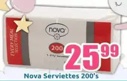 Three Star Cash and Carry Nova Serviettes offer