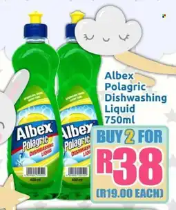Three Star Cash and Carry Albex Polagric Dishwashing Liquid offer