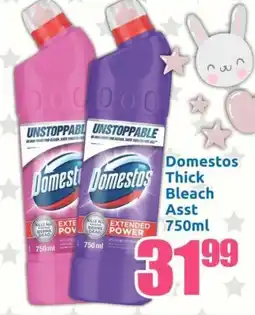 Three Star Cash and Carry Domestos Thick Bleach Asst offer