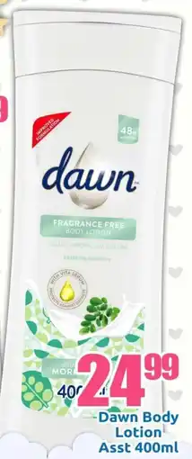 Three Star Cash and Carry Dawn Body Lotion Asst offer