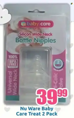 Three Star Cash and Carry Nu Ware Baby Care Treat offer