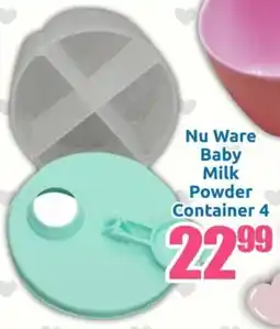 Three Star Cash and Carry Nu Ware Baby Milk Powder Container 4 offer