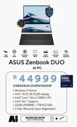 Computer Mania ASUS Zenbook Duo AI PC offer