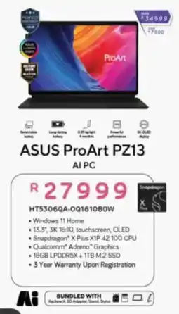 Computer Mania ASUS ProArt PZ13 AI PC offer