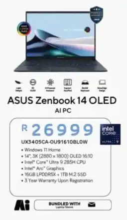 Computer Mania ASUS Zenbook 14 OLED AI PC offer