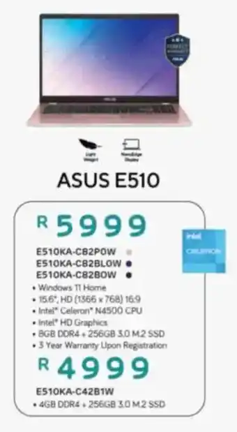 Computer Mania ASUS E510 offer