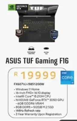 Computer Mania ASUS TUF Gaming F16 offer