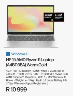 Computer Mania HP 15 AMD Ryzen 5 Laptop Warm Gold offer