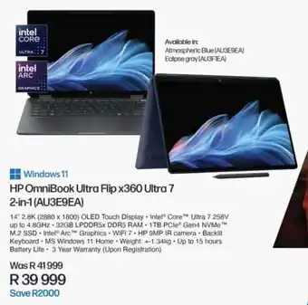 Computer Mania HP OmniBook Ultra Flip x360 Ultra 7 2-in-1 offer