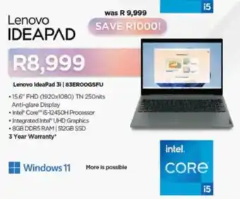Computer Mania Lenovo IdeaPad 3i offer
