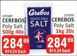 KitKat Cash and Carry CEREBOS Poly Salt 500g 40s offer