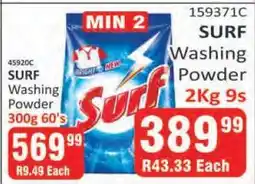 KitKat Cash and Carry SURF Washing Powder 300g 60's offer
