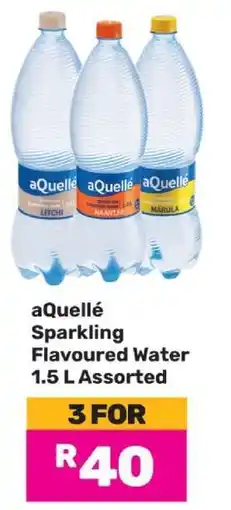 Game aQuelle Sparkling Flavoured Water 1.5 L Assorted offer