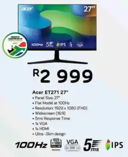 Computer Mania Acer 27" ET271 offer