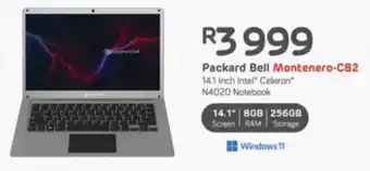 Computer Mania Packard Bell Montenero-C82 14.1 Inch Intel Celeron N4020 Notebook offer