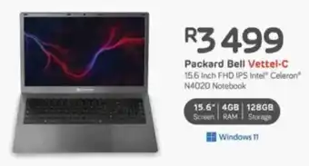 Computer Mania Packard Bell Vettel-C 15.6 Inch FHD IPS Intel Celeron N4020 Notebook offer