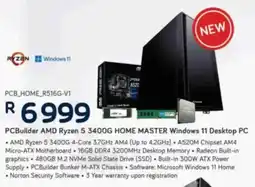 Computer Mania PCBuilder AMD Ryzen 5 3400G Home Master Windows 11 Desktop PC offer