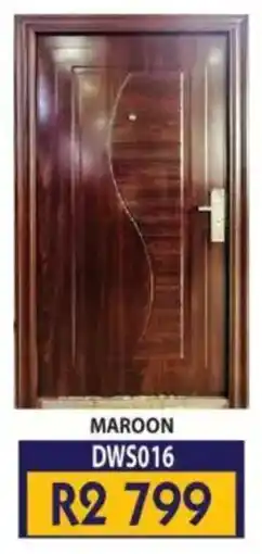 Laduma Hardware catalogue Maroon steel doors offer