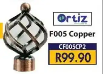 Laduma Hardware catalogue Ortiz F005 Copper Curtain Finial offer