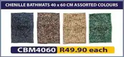 Laduma Hardware catalogue Chenille bathmats assorted colours offer