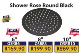Laduma Hardware catalogue Shower Rose Round Black offer