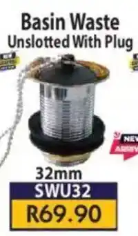 Laduma Hardware catalogue Basin Waste Unslotted With Plug offer