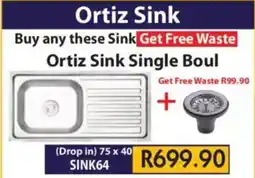 Laduma Hardware catalogue Ortiz Sink Single Boul offer