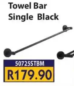 Laduma Hardware catalogue Towel Bar Single Black offer