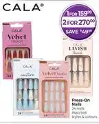 Dis-Chem Cala Press On Nails 24 Nails Assorted Styles & Colours-For 1 offer
