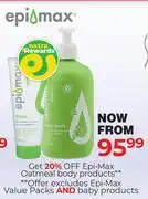 Dis-Chem Epi-Max Oatmeal Body Products offer