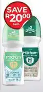 Dis-Chem Mitchum Natural Power Roll On For Men Or Women Assorted-100ml Each offer