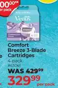 Dis-Chem Gillette Venus Comfort Breeze 3 Blade Cartridges 4 Pack-Per Pack offer