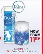 Dis-Chem Dove Cotton Products offer
