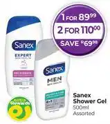Dis-Chem Sanex Shower Gel Assorted-500ml offer