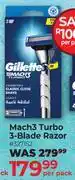 Dis-Chem Gillette Mach3 Turbo 3-Blade Razor-Per Pack offer