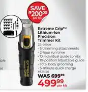 Dis-Chem Wahl Extreme Grip Lithium Ion Precision Trimmer Kit 25 Piece-Per Kit offer