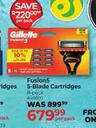 Dis-Chem Gillette Fusion5 5-Blade Cartridges 8 Pack-Per Pack offer