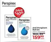Dis-Chem Perspirex Anti Perspirant Roll On Assorted-20ml Each offer
