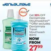 Dis-Chem Dentalmate Travel Mouthwash-80ml offer
