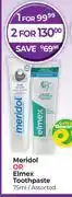 Dis-Chem Meridol Or Elmex Toothpaste Assorted-75ml offer