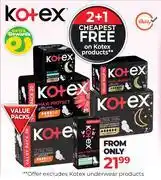 Dis-Chem Kotex Products-Each offer