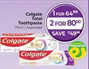 Dis-Chem Colgate Total Toothpaste Assorted-75ml offer