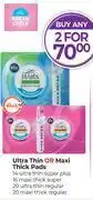 Dis-Chem Lil-Lets Ultra Thin Or Maxi Thick Pads-For 2 offer